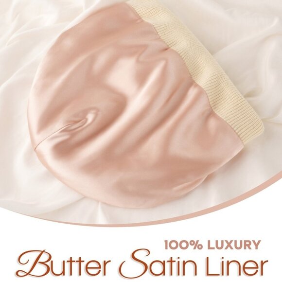 Satin Lined Anti Static Beanie Unisex Winter No Static Knitted Hat Ski Cap Cozy - Picture 6 of 16